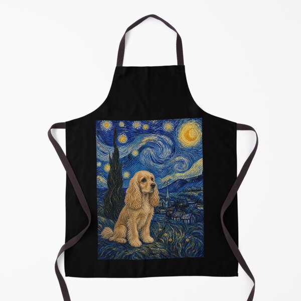 Item preview, Cocker Spaniel Dog Van Gogh Starry Night designed and sold by Littermin.