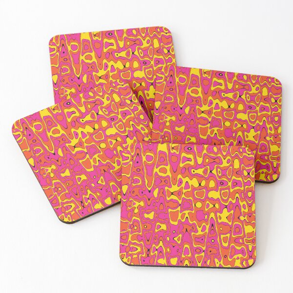 Item preview, Kaleidoscope Abstract Pattern-Red Magenta Yellow Bold Geometric Design designed and sold by DjFreeq.