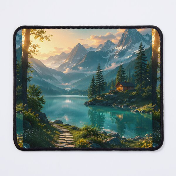 Item preview, Cinematic AI Forest River Landscape Painting designed and sold by CoreThread..