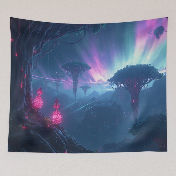 Item preview, Skyroot Floating Forest Alien Fantasy Landscape designed and sold by Luminous Wilds.
