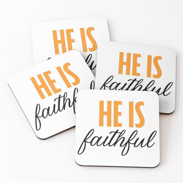 Item preview, He Is Faithful – Christian Faith Typography T-Shirt Design designed and sold by CrossCrafted.