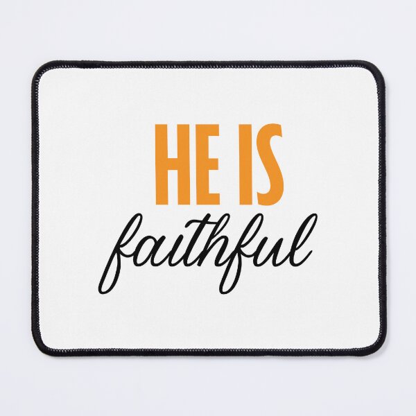 Item preview, He Is Faithful – Christian Faith Typography T-Shirt Design designed and sold by CrossCrafted.