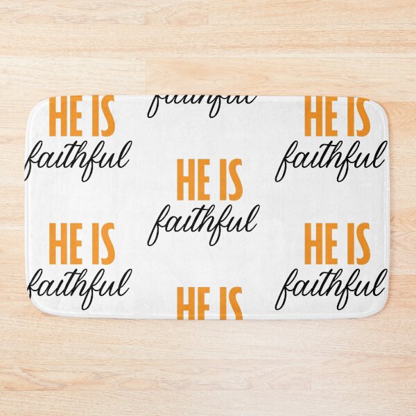 Item preview, He Is Faithful – Christian Faith Typography T-Shirt Design designed and sold by CrossCrafted.