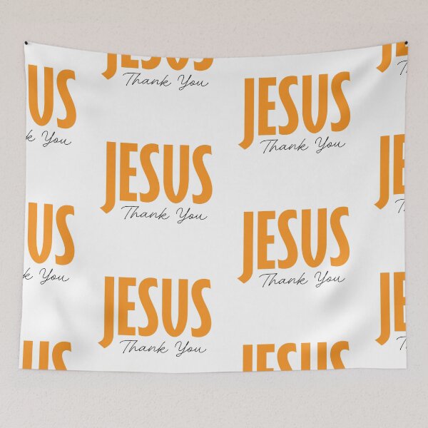 Item preview, Jesus Thank You – Christian Faith Typography T-Shirt Design designed and sold by CrossCrafted.