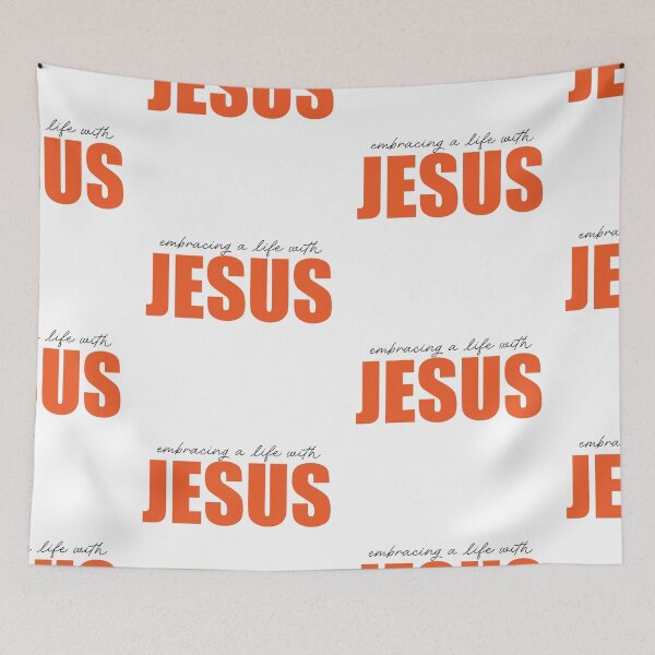 Item preview, Embracing A Life With Jesus – Christian Faith Typography T-Shirt Design designed and sold by CrossCrafted.