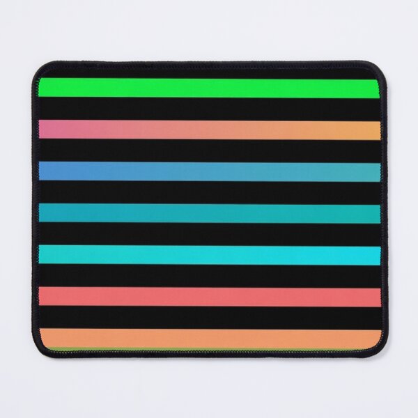 Item preview, Vibrant Colorful Horizontal Stripes on Black | Bold Abstract Geometric Pattern Art designed and sold by Nexus Space.