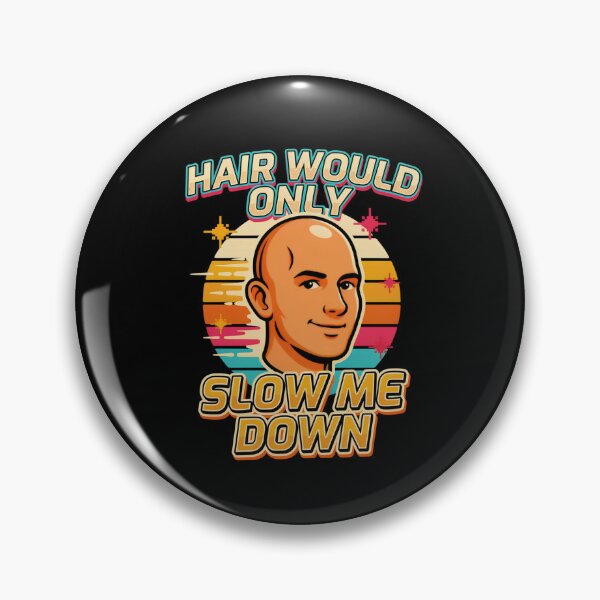 Item preview, Hair Would Only Slow Me Down — Funny Retro Bald Dad Aerodynamic Humor designed and sold by DONT ASK CLUB.