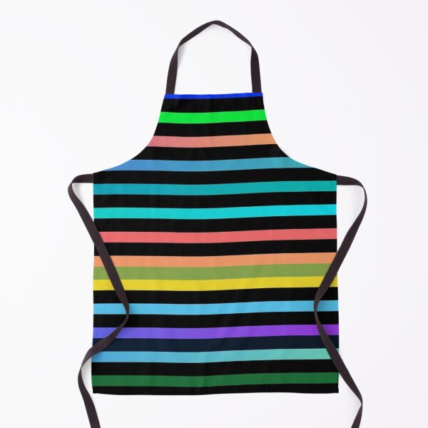 Item preview, Vibrant Colorful Horizontal Stripes on Black | Bold Abstract Geometric Pattern Art designed and sold by Nexus Space.