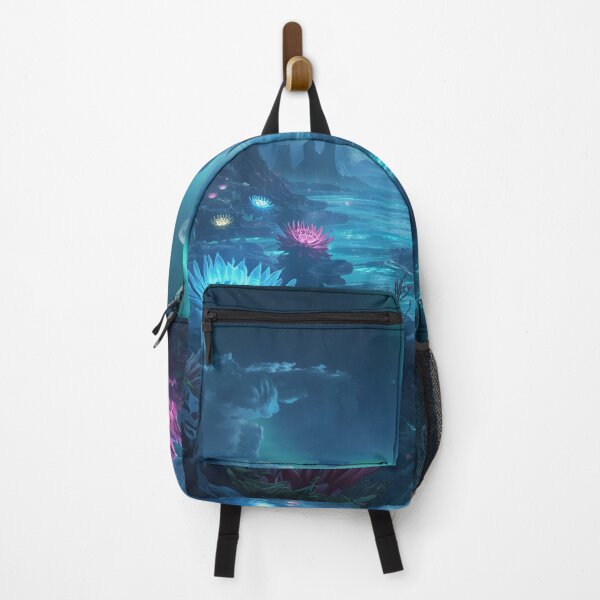 Item preview, Neon Tideflower Ocean Alien Fantasy Landscape designed and sold by Luminous Wilds.