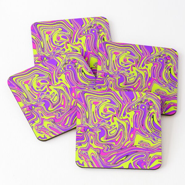 Item preview, Trippy Neon Liquid Marble Pattern-Lime Magenta Purple Design designed and sold by DjFreeq.