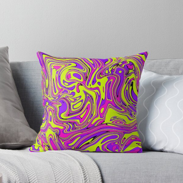 Item preview, Trippy Neon Liquid Marble Pattern-Lime Magenta Purple Design designed and sold by DjFreeq.