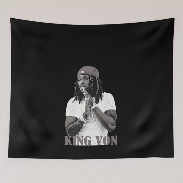 Item preview, King Von Rap Black and white #967 designed and sold by vespira-motion.