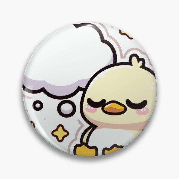 Item preview, Kawaii No Thoughts Empty Head Duck Sticker designed and sold by PastelPawsArt.