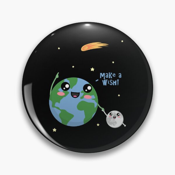 Item preview, Cute Earth Moon Make a Wish Space Comet Stars designed and sold by marke770.
