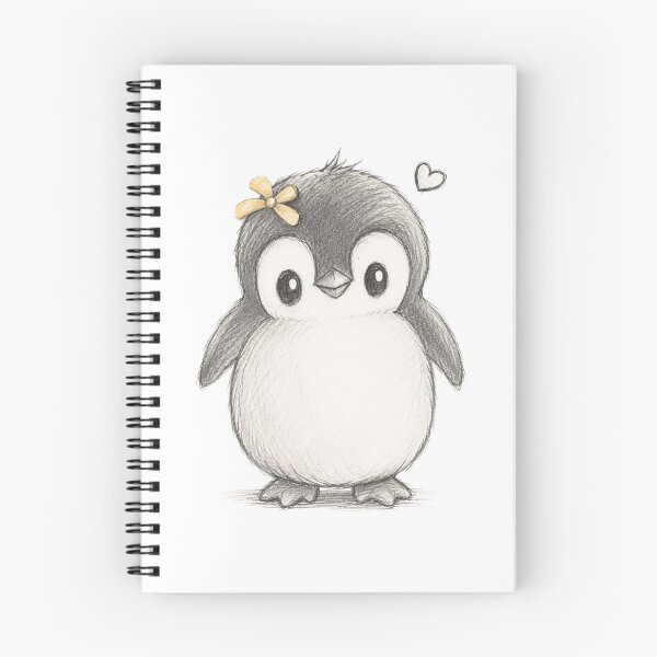 Item preview, Cute Pencil Sketch Baby Penguin Art designed and sold by ogduckboy.
