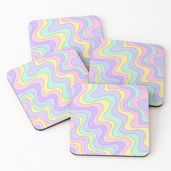 Item preview, Soft Pastel Groovy Wave Pattern-Multicolor Retro Abstract Art designed and sold by DjFreeq.