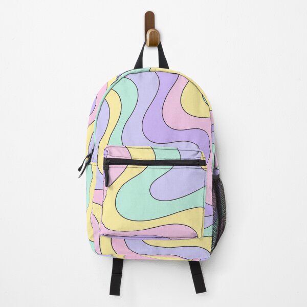 Item preview, Soft Pastel Groovy Wave Pattern-Multicolor Retro Abstract Art designed and sold by DjFreeq.