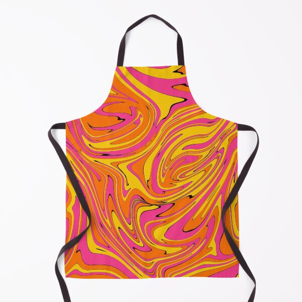 Item preview, Hypnotic Liquid Swirl Pattern-Hot Pink Orange Yellow Marble designed and sold by DjFreeq.