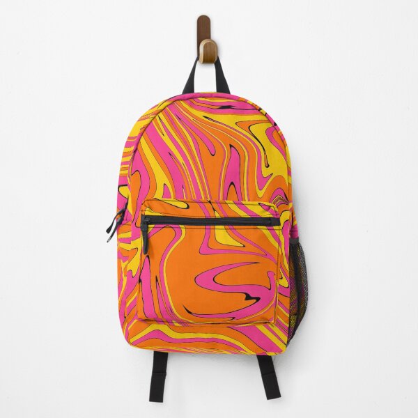 Item preview, Hypnotic Liquid Swirl Pattern-Hot Pink Orange Yellow Marble designed and sold by DjFreeq.