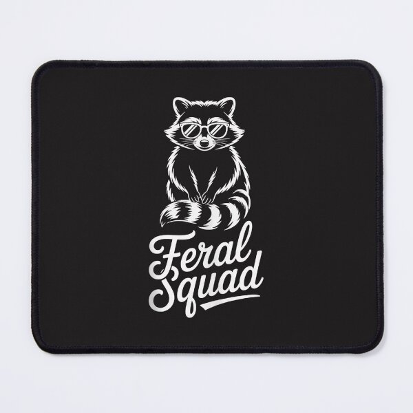 Item preview, Feral Squad Raccoon Funny Retro Animal Meme Minimalist Design designed and sold by kiralynstration.
