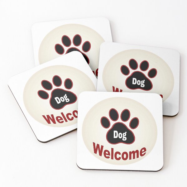 Item preview, Dog Welcome Paw Print Sticker Pet Owner Sign designed and sold by barbastyle.