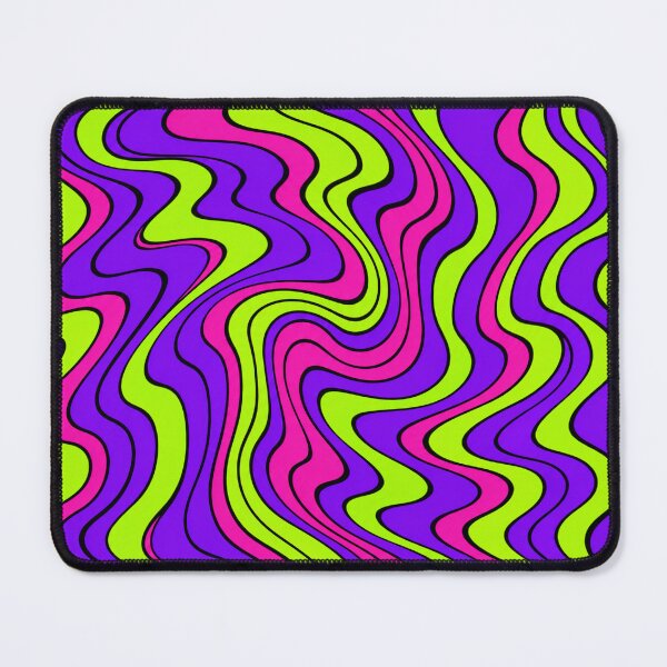 Item preview, Neon Psychedelic Wave Pattern-Lime Pink Purple Trippy Design designed and sold by DjFreeq.
