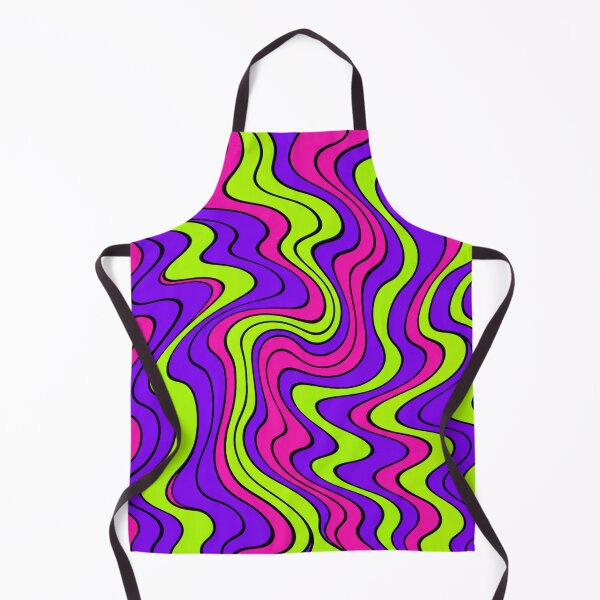 Item preview, Neon Psychedelic Wave Pattern-Lime Pink Purple Trippy Design designed and sold by DjFreeq.