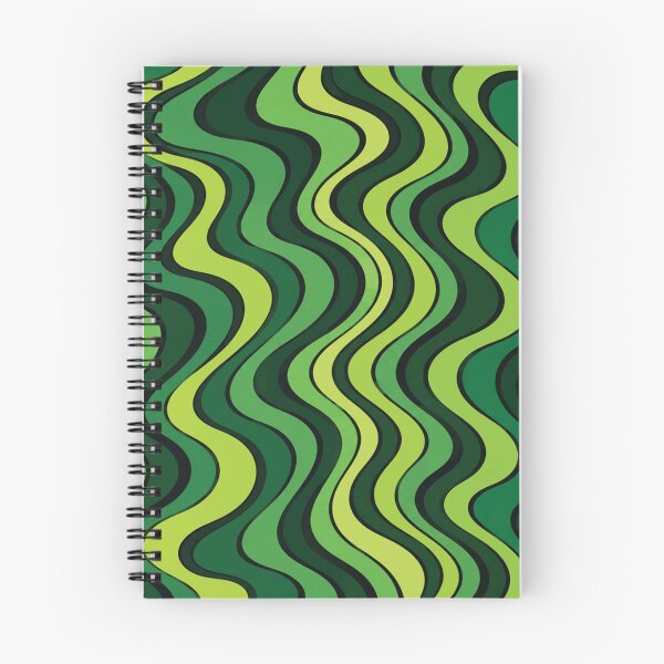 Item preview, Monochrome Green Gradient Wave Pattern-Abstract Nature Design designed and sold by DjFreeq.