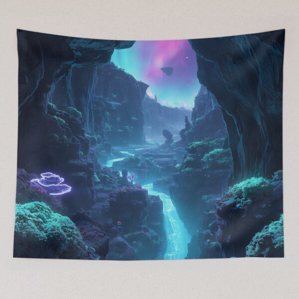 Item preview, Spine Reef Canyon Alien Fantasy Landscape designed and sold by Luminous Wilds.