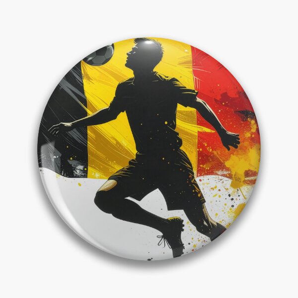 Item preview, Belgium Soccer Player Art — Belgian Football Flag Action Fan Print designed and sold by icemanphotos.