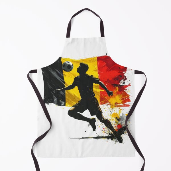 Item preview, Belgium Soccer Player Art — Belgian Football Flag Action Fan Print designed and sold by icemanphotos.