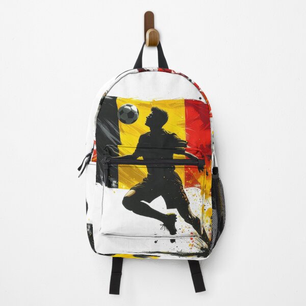 Item preview, Belgium Soccer Player Art — Belgian Football Flag Action Fan Print designed and sold by icemanphotos.