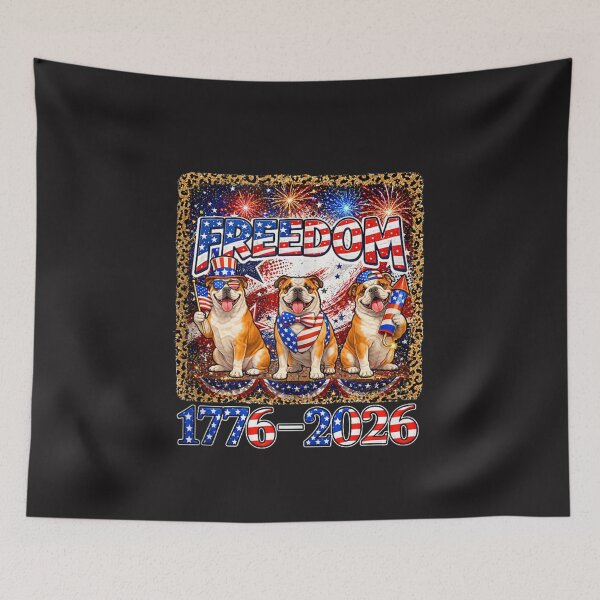Item preview, Patriotic Bulldog Freedom 1776 2026 Fourth of July Design designed and sold by kiralynstration.