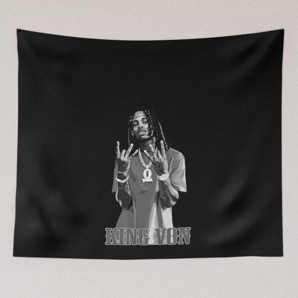 Item preview, King Von Rap Black and white #172 designed and sold by vespira-motion.