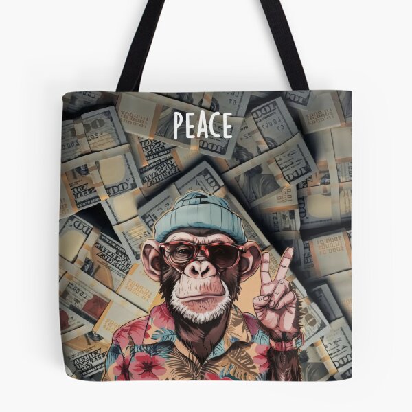 Item preview, cool monkey peace love vibes designed and sold by sohaibtadjouri.