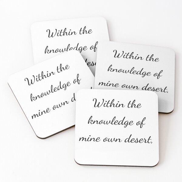 Item preview, "Within the knowledge of mine own desert," - handwriting black designed and sold by ariksworld.