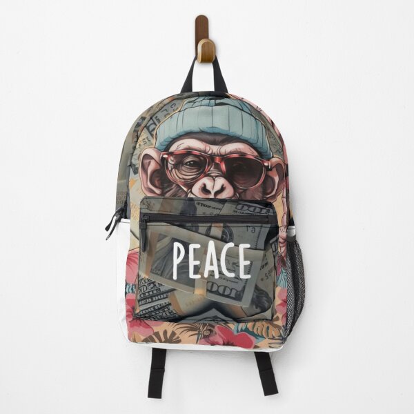 Item preview, cool monkey peace love vibes designed and sold by sohaibtadjouri.