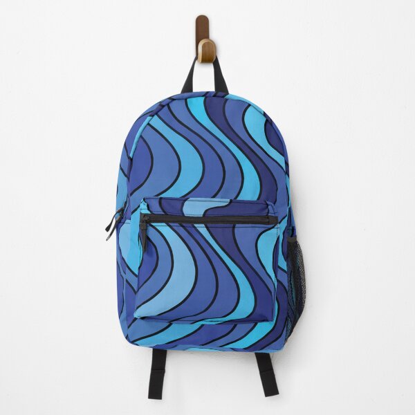 Item preview, Blue Ombre Wave Pattern-Vertical Ocean Ripple Design designed and sold by DjFreeq.
