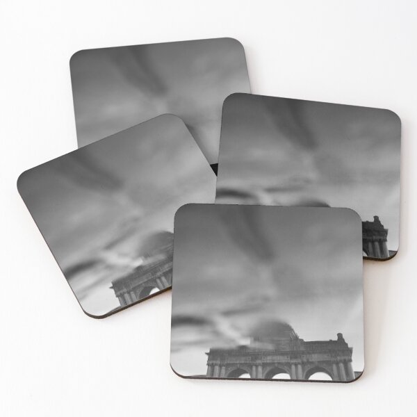 Item preview, Brussels Triumphal Arch: Reflection in the puddle (monochrome) designed and sold by jacquesview.