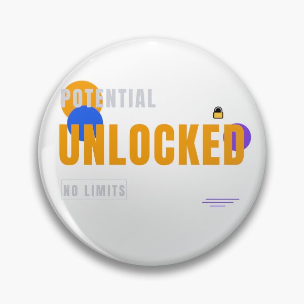 Item preview, Potential Unlocked – Positive Tech Typography Design designed and sold by HeartAndArtShop.