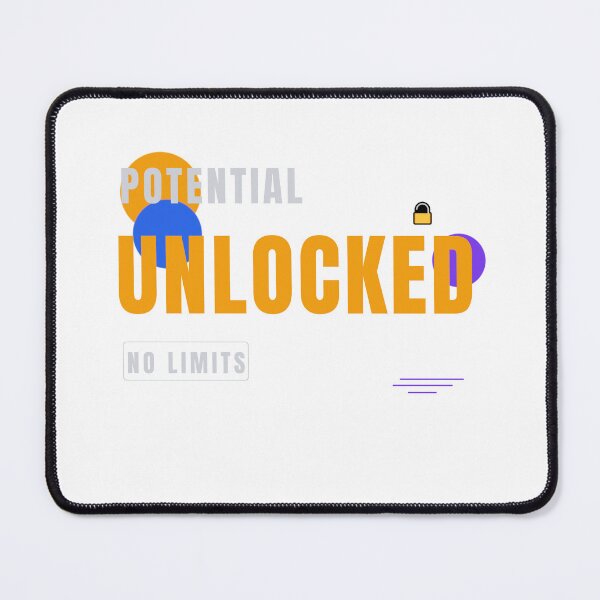 Item preview, Potential Unlocked – Positive Tech Typography Design designed and sold by HeartAndArtShop.