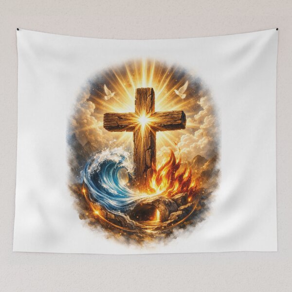 Item preview, Cross of Fire and Water designed and sold by MastersDesignNk.
