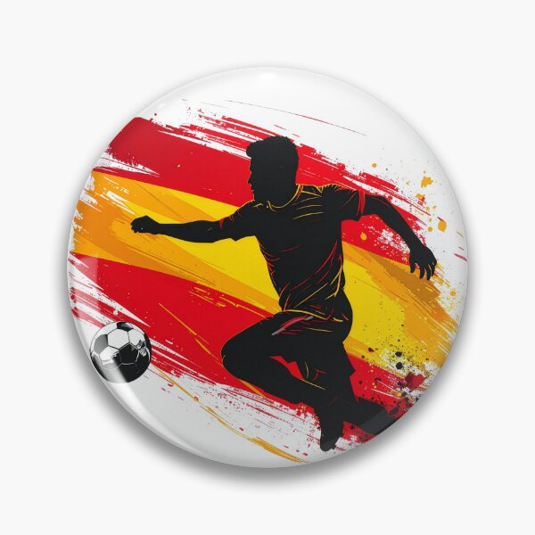 Item preview, Spain Soccer Player Art — España Football Flag Action Fan Print designed and sold by icemanphotos.