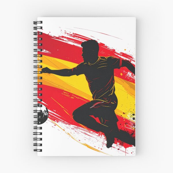 Item preview, Spain Soccer Player Art — España Football Flag Action Fan Print designed and sold by icemanphotos.