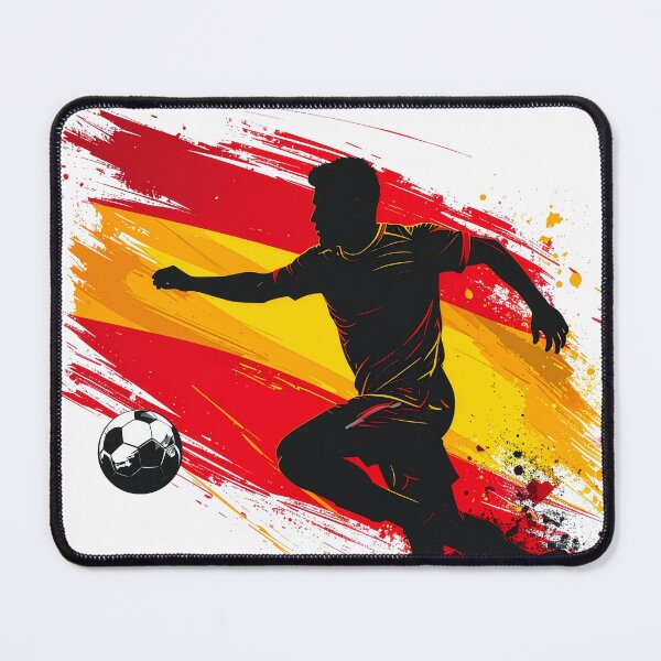 Item preview, Spain Soccer Player Art — España Football Flag Action Fan Print designed and sold by icemanphotos.
