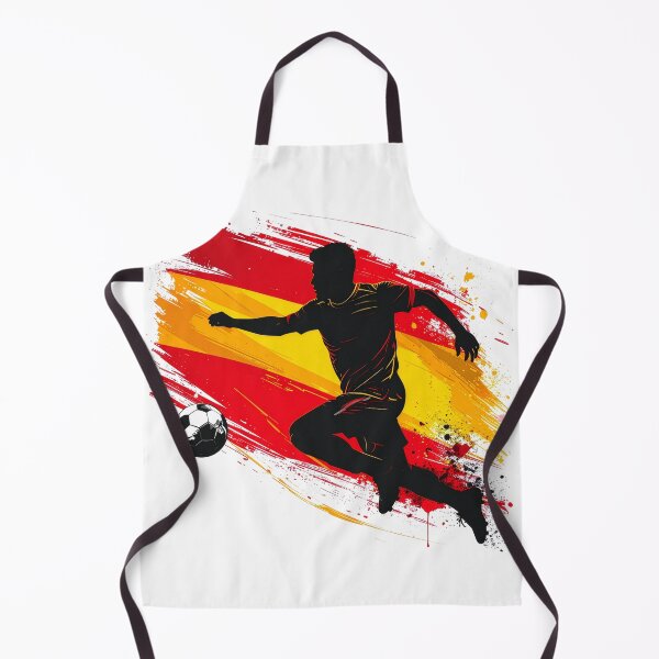 Item preview, Spain Soccer Player Art — España Football Flag Action Fan Print designed and sold by icemanphotos.