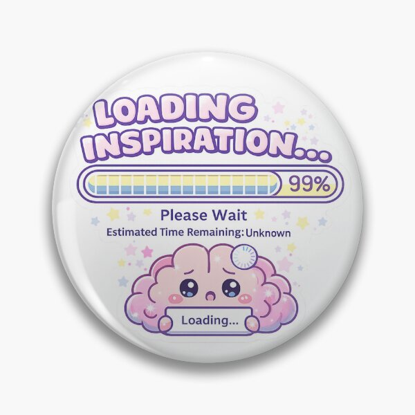 Item preview, Brain Buffering Cute Artist Humor Sticker designed and sold by CrazyAlpaca101.
