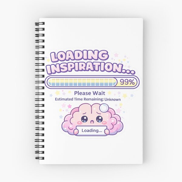 Item preview, Brain Buffering Cute Artist Humor Sticker designed and sold by CrazyAlpaca101.