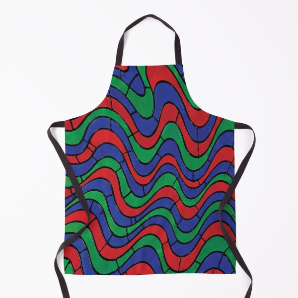 Item preview, Jewel Tone Stained Glass Wavy Pattern-Emerald Sapphire Ruby Mosaic Design designed and sold by DjFreeq.