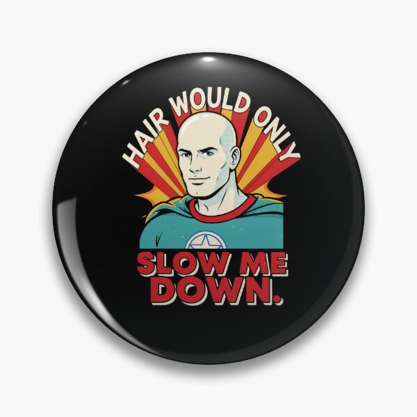 Item preview, Hair Would Only Slow Me Down — Funny Bald Superhero Retro Comic Dad Humor designed and sold by DONT ASK CLUB.